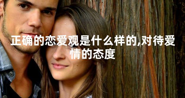 正确的恋爱观是什么样的,对待爱情的态度